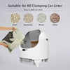 Cat Litter Box Self Cleaning Automatic Large Space Cat Smart Toilet with Stairs Safety Protection APP-Control
