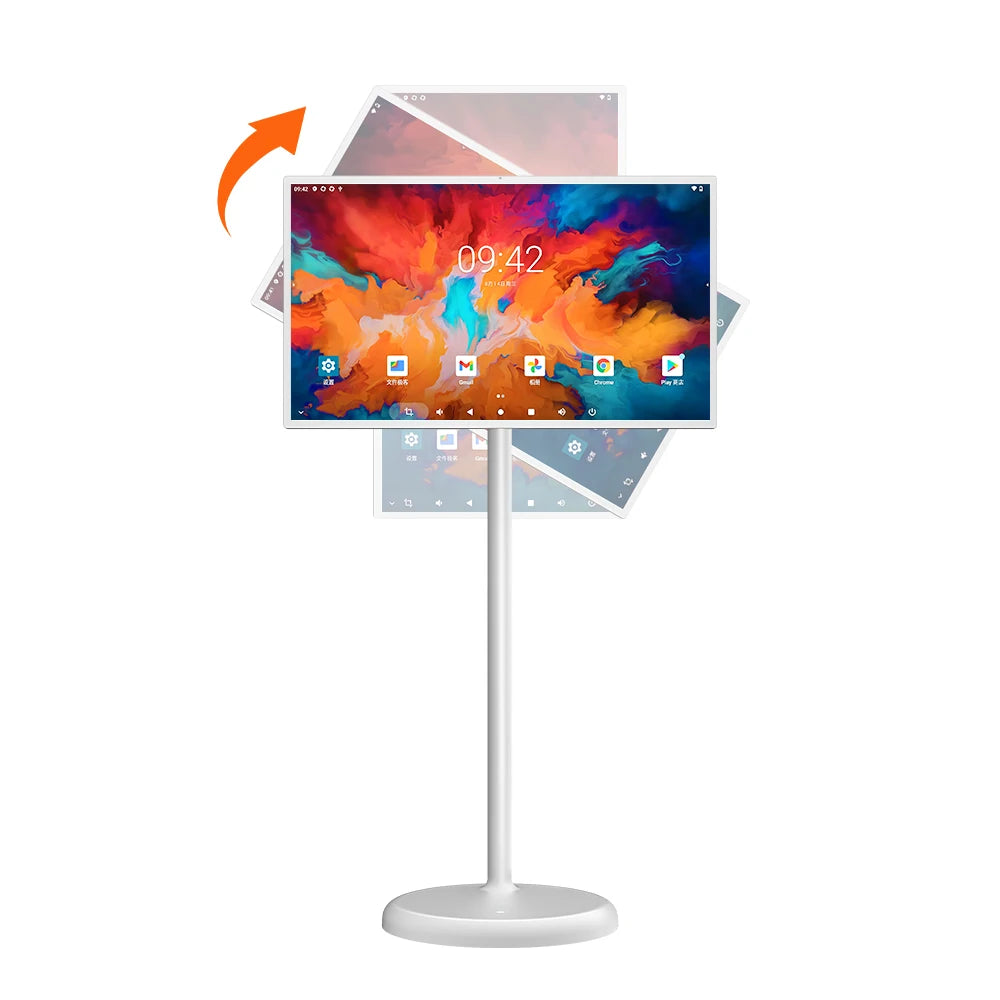 Best Seller 32 Inch CameraTablet With Floor Standing Smart Tv Android 13 Portable Touch Screen Gaming Monitor Tablet With Wheels