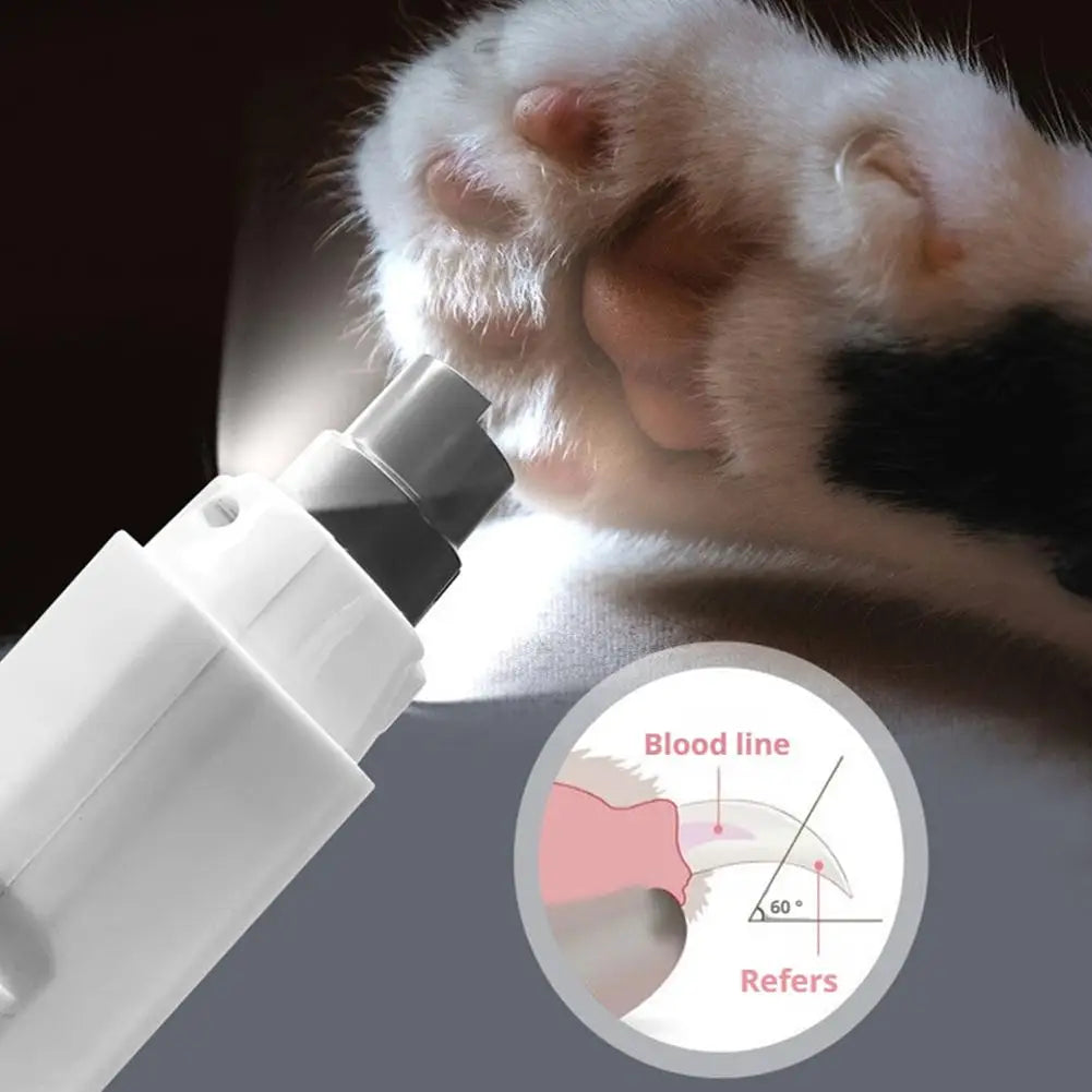 Electric Pet Nail Clipper with LED Lights LCD Display for Dogs Cats Grooming Safe Quiet Nail Trimmer Grinder