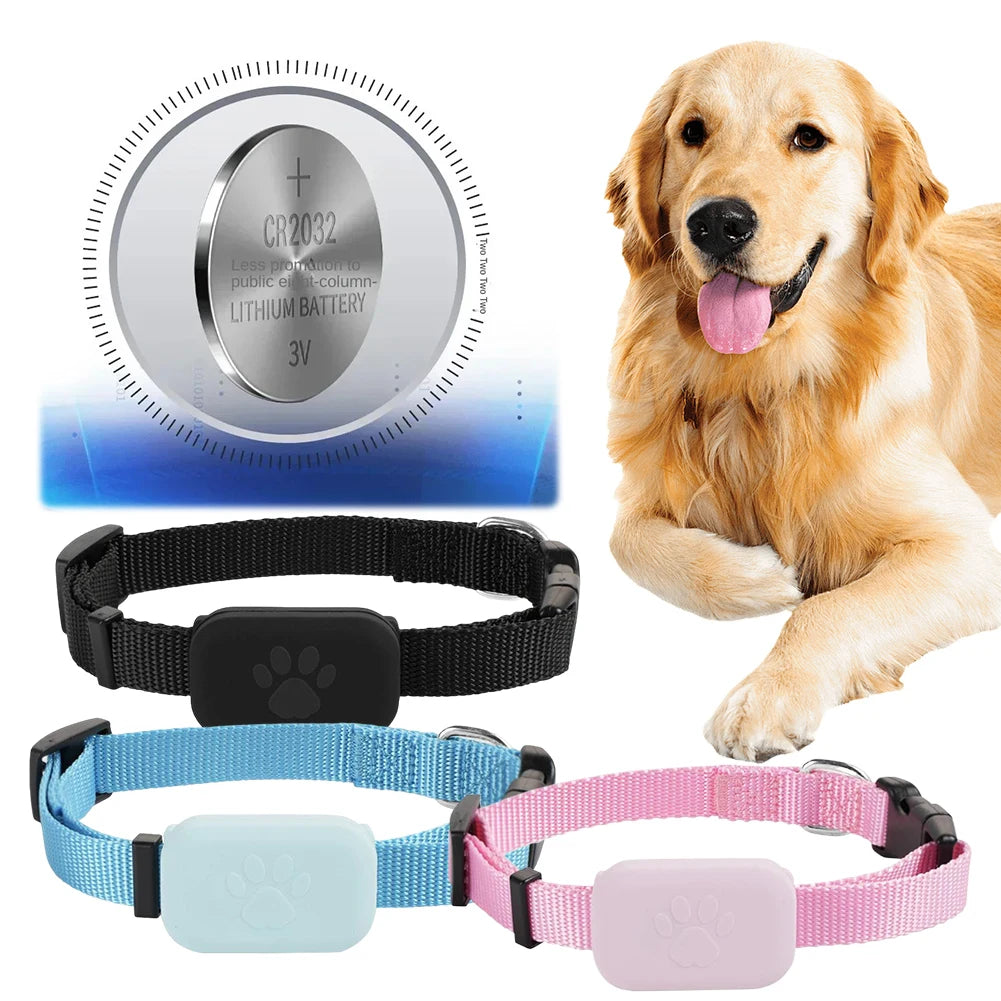 Smart Pet GPS Tracker For FindMy App with Adjustable Collar Dog Cat  Anti-lost Tracker Collar Compatible with iOS Android