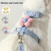 Cat Harness and Leash Sets Adjustable Dog Harness for Small Dog Leash Breashable Pet Harness Out Walking Dog Strap