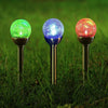 Solar Powered Cracked Glass Garden Lights，with Smart Light Control Path Lights for Garden Lawn Yard Patio