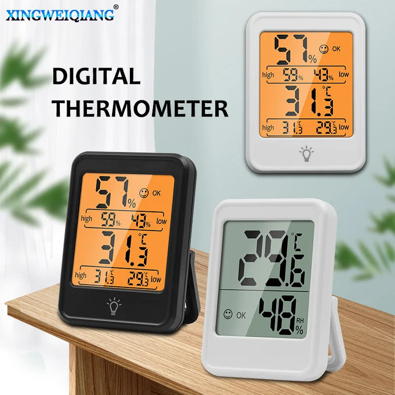 Smart Digital Thermometer Hygrometer-Indoor Room Temperature Humidity Monitor with Clear LCD Display for Home and Baby Room Use