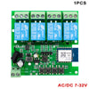 Smart Switch 4CH Relay Module Tuya Smart Life WIFI Motor Module USB 5V AC DC 7-32V 85-250V RF433 Smart light Garage Door Opener