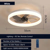 Modern smart ceiling fan LED DC black ceiling fan with light Bedroom Living Room Decorative Silent ventilateur de chambre light