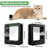 Microchip Pet Door Electronic 4-Way Locking Pet Gate With Remote Control And 2 Sensor Collars Flap Opening Cat Gate For Indoor