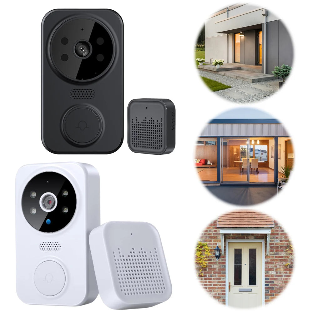 WiFi Smart Video Doorbell Camera 2-Way Audio Wireless Visual Intercom Doorbell Front Door Camera for Villa Home Office Apartment
