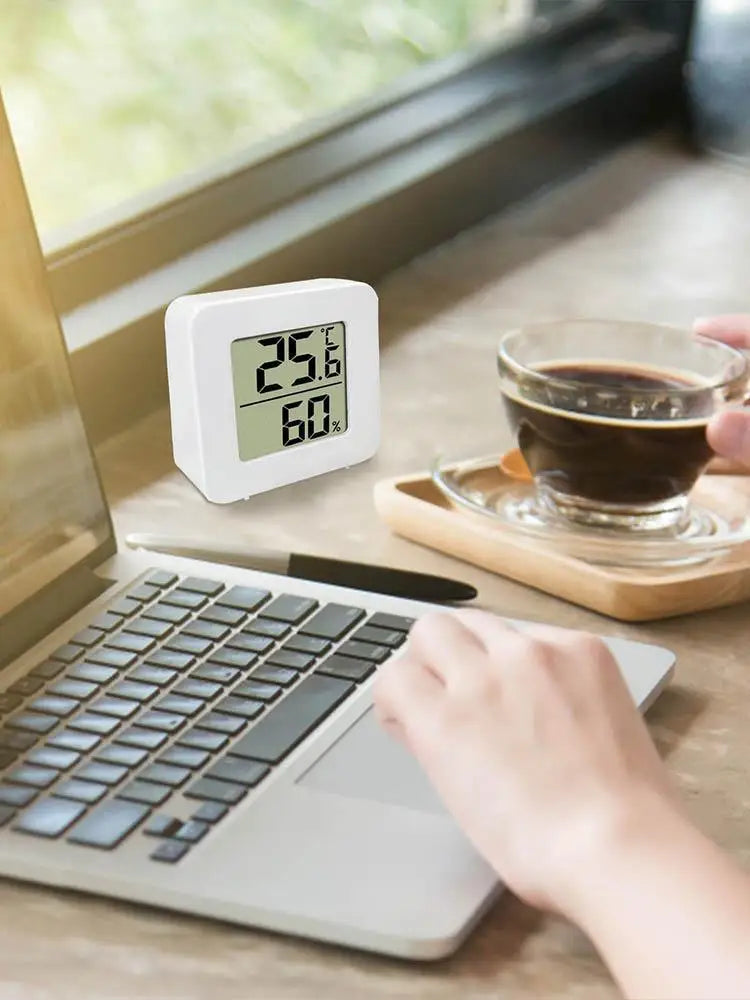Temperature and Humidity Monitor Indoor Temperature Gauge Electronic Gauge LCD Display for Chicken Coop Basement Garage