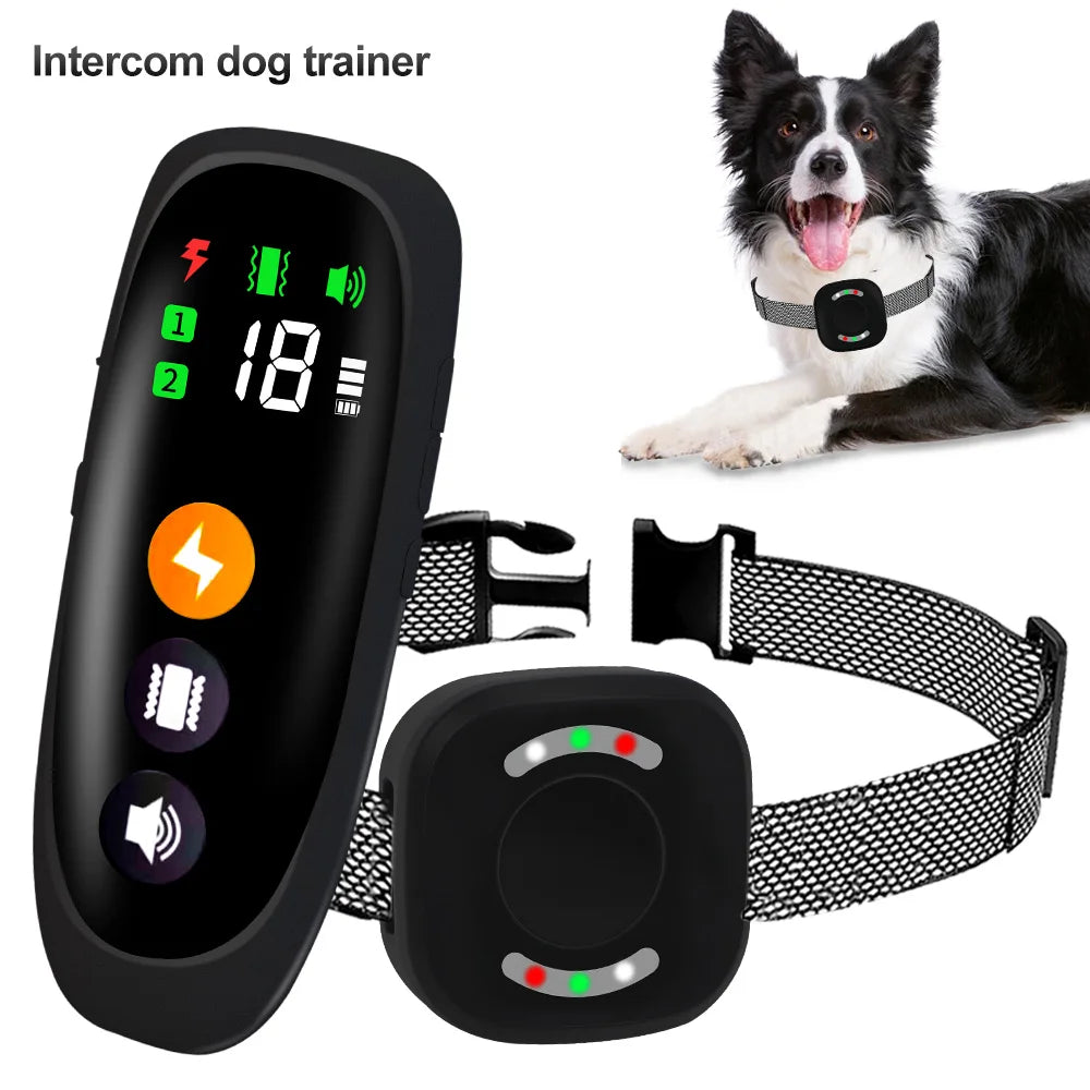 Smart Dog Training Collar Automatic Anti Barking Collar For Dog Bark Stopper 800m Remote Control Pet Training Collar Waterproof