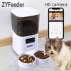 5L Pet Feeder with Camera Automatic Cat Feeder Smart Dog Food Dispenser WiFi Timing Quantitative Stainless Steel Feeding Bowl