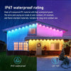 LED Smart Outdoor String Lights IP67 Waterproof With App Control Remote Music Sync for Patio Eave Party Decoration Lighting
