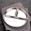 Unbreakable Portion Control Plate Reusable Round Divided Dinner Plates Multi-purpose Balanced Diet 3 Compartment Food Tray Meal