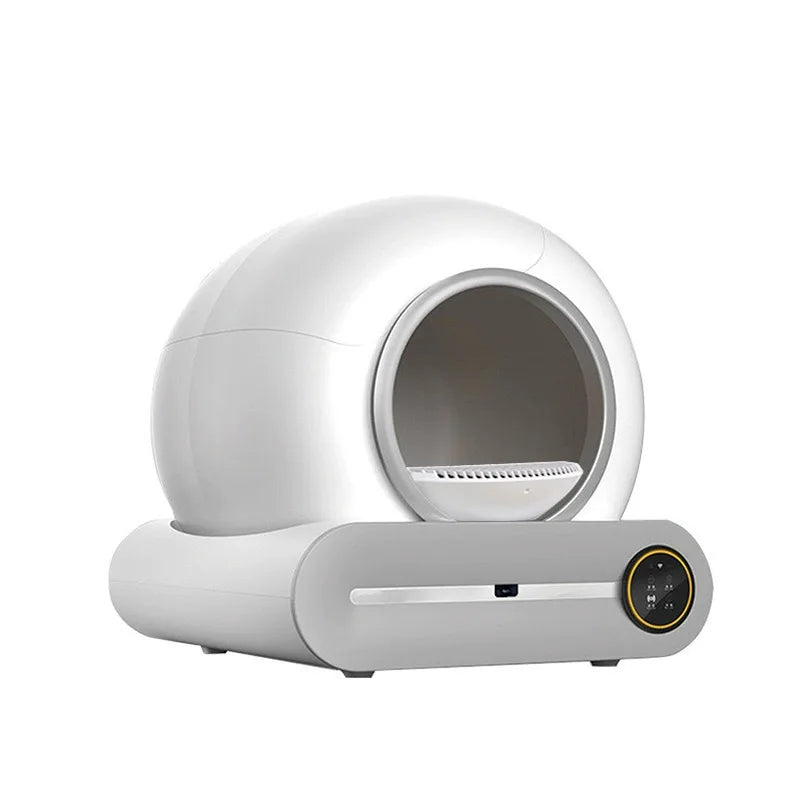 65L Self Cleaning Cat Litter Box Automatic Smart Toilet with App Control 2.4G WiFi Trash Bag & Litter Mat Included