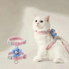 Cat Harness and Leash Sets Adjustable Dog Harness for Small Dog Leash Breashable Pet Harness Out Walking Dog Strap