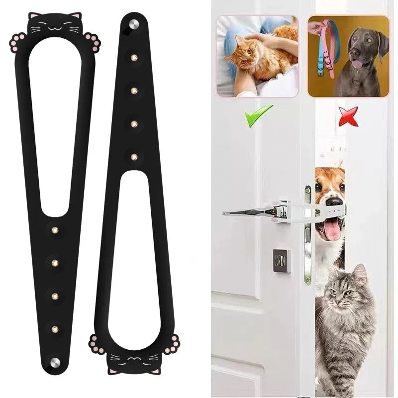 Punch-Free Pet Door Opener Adjustable Cat Door Holder Latch Easy Installation Pet Flap Door for Dog Cats Pet Supplies