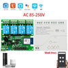 Smart Switch 4CH Relay Module Tuya Smart Life WIFI Motor Module USB 5V AC DC 7-32V 85-250V RF433 Smart light Garage Door Opener