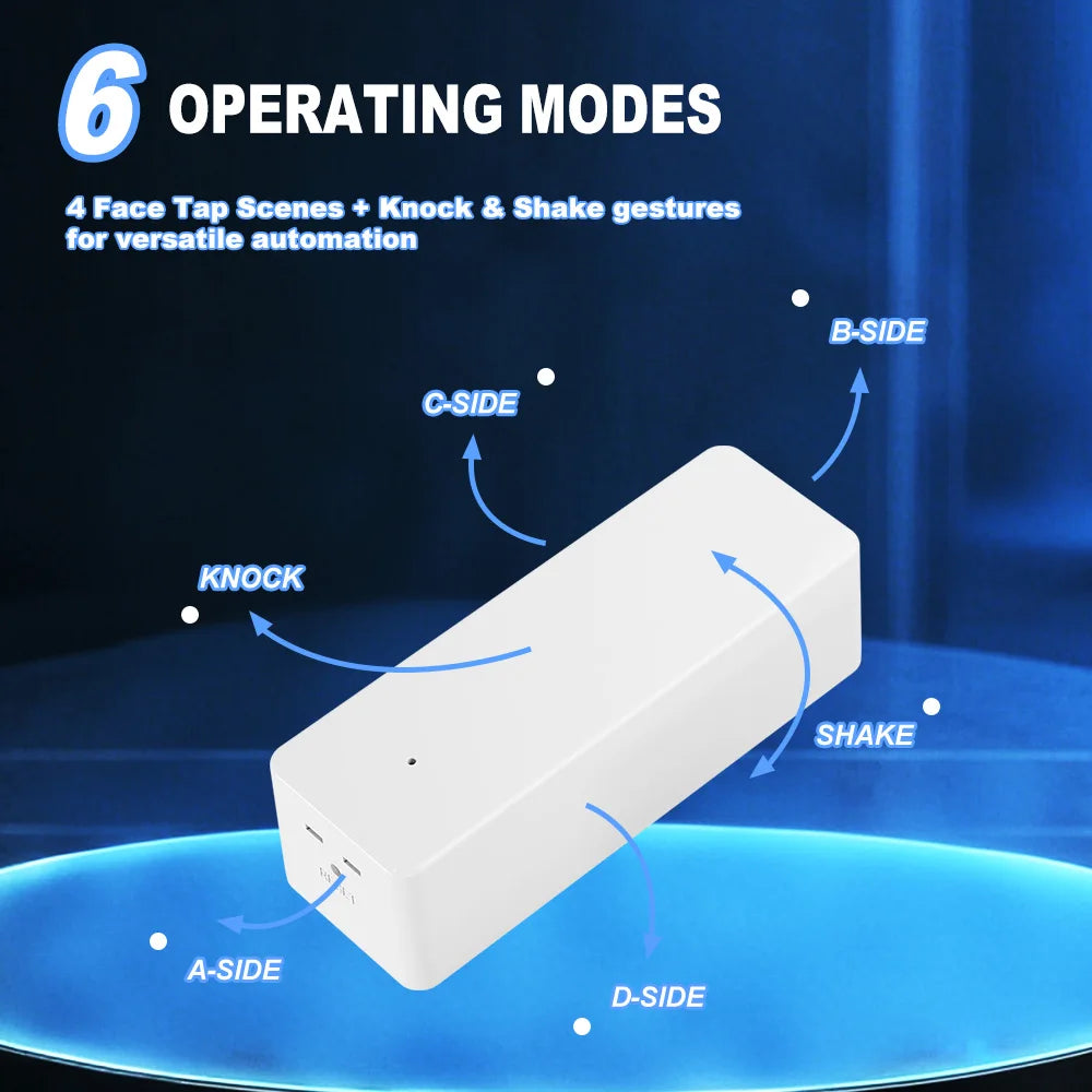 Tuya Zigbee Scene Controller 4 Tap Scenes Smart Scene Cube Home Assistant High Accuracy Ultimate Shortcut Key Linkage Smart Home