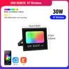 Outdoor RGBCW Smart Floodlight has 16 million colors Adjustable color temperature WIFI and wireless connectivity for patio