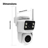 Moes Tuya Smart WiFi Outdoor Security Camera 8MP Dual Screen 2.4G/5G IP65 Waterproof Motion Detection Auto Track Two-Way Audio