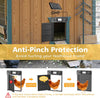 Large Size Automatic Chicken Coop Door Solar - Powered Auto Chicken Door Opener, Automatic Chicken Door with Timer/Light Sensor
