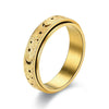Smart Home Paws Stainless Steel Moon & Star Spinner Ring image 9