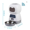 3.5L Automatic Feed Dispenser For Pets For Cats WiFi Smart Swirl Slow Dog Food Dispenser With Dictation Device Large Capacity Ti
