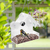 Smart Bird House Pet Feeder Acrylic with Camera Home Pet Bird Feeder Transparent 1080P HD Easy Installation for Outdoor Garden