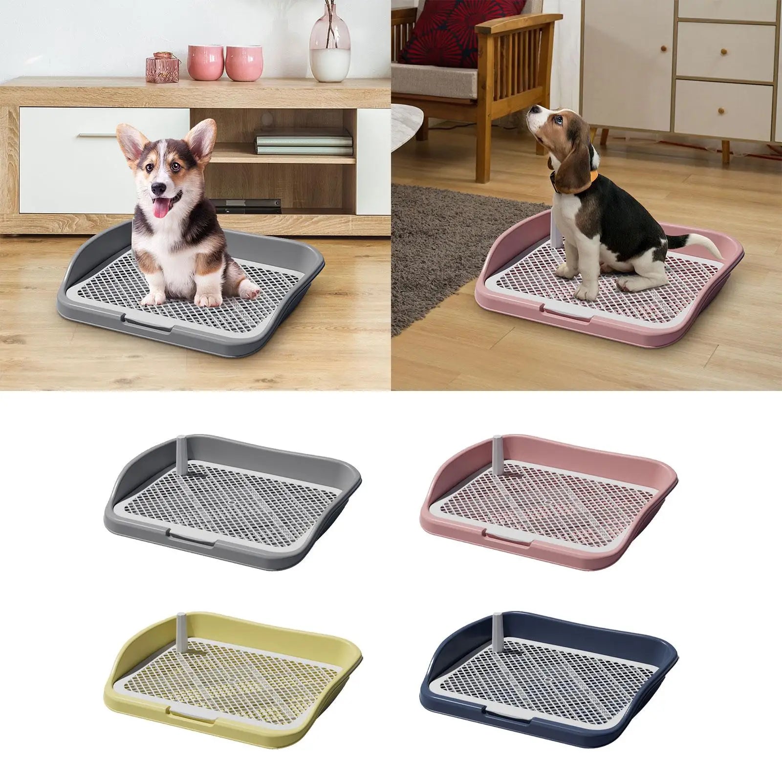 Pee Pad Holder Dog Toilet Durable Reusable with Tray Training Pad Dog Potty Tray for Porch Living Room Bedroom Home Use Bunny