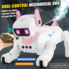 Intelligent Robot 2.4G RC Smart Programming Stunt Dog Watch Dual Control Interactive Toys With Cool Spray Toy for Boys Kids Gift