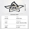 Smart Ceiling Fan with Light Led Ceiling Lamp Remote Control 6-speed Wind Speed Lotus Shape Decorative Light Living Room Bedroom