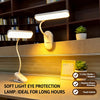 LED Clip-On Desk Lamp, 3-Color Temperature Adjustable, Touch Control, Ideal for Office Work, Student Study, and Reading
