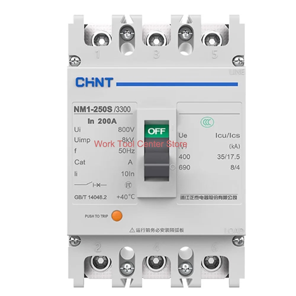 Original Electric Connected Circuit Breaker NM1-125S/250S/3300/4300B 3P 4 Pole Over Voltage Protector Air Switch Smart Power