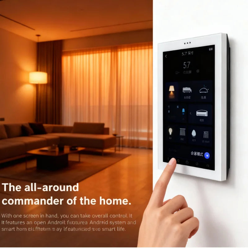 Smart Home Panel 5.7' Touch Screen Android Control Smart Switch Changeover Switch Third Party System for Home Automation