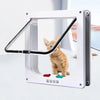 Pet Door with 4 Way Security Lock Door Dog Cat Kitten Flap Puppy Kitten Safety In&out Pet Doors Sliding Door for Pet Safety Door