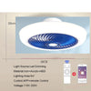 Smart ceiling fan 46 52cm fans with lights remote control bedroom decor ventilator lamp air Invisible Blades Retractable Silent