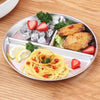 Unbreakable Portion Control Plate Reusable Round Divided Dinner Plates Multi-purpose Balanced Diet 3 Compartment Food Tray Meal