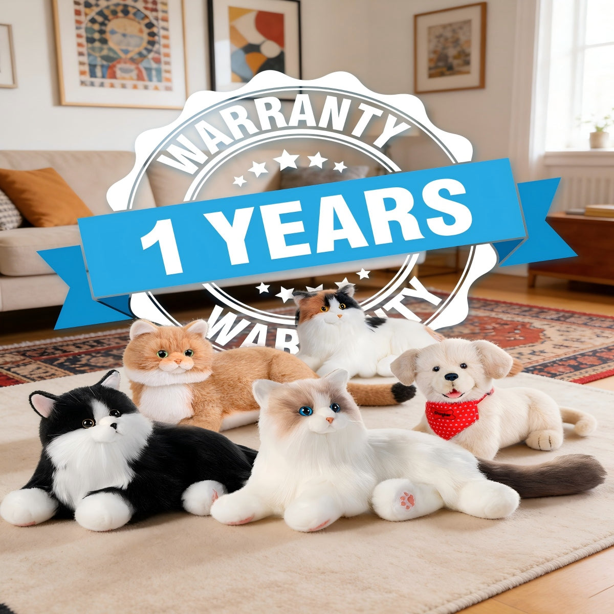 Smart Home Paws Percy | Robotic Emotional Support Cat for Seniors & Pet Lovers